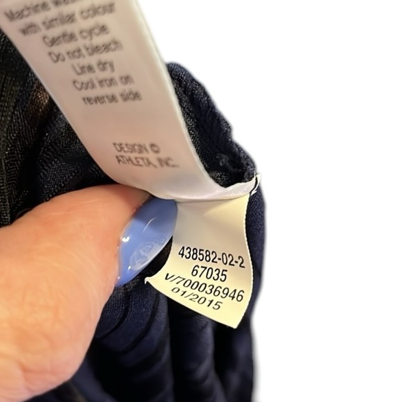 Athleta Navy Striped Women's Top - Picture 11 of 11